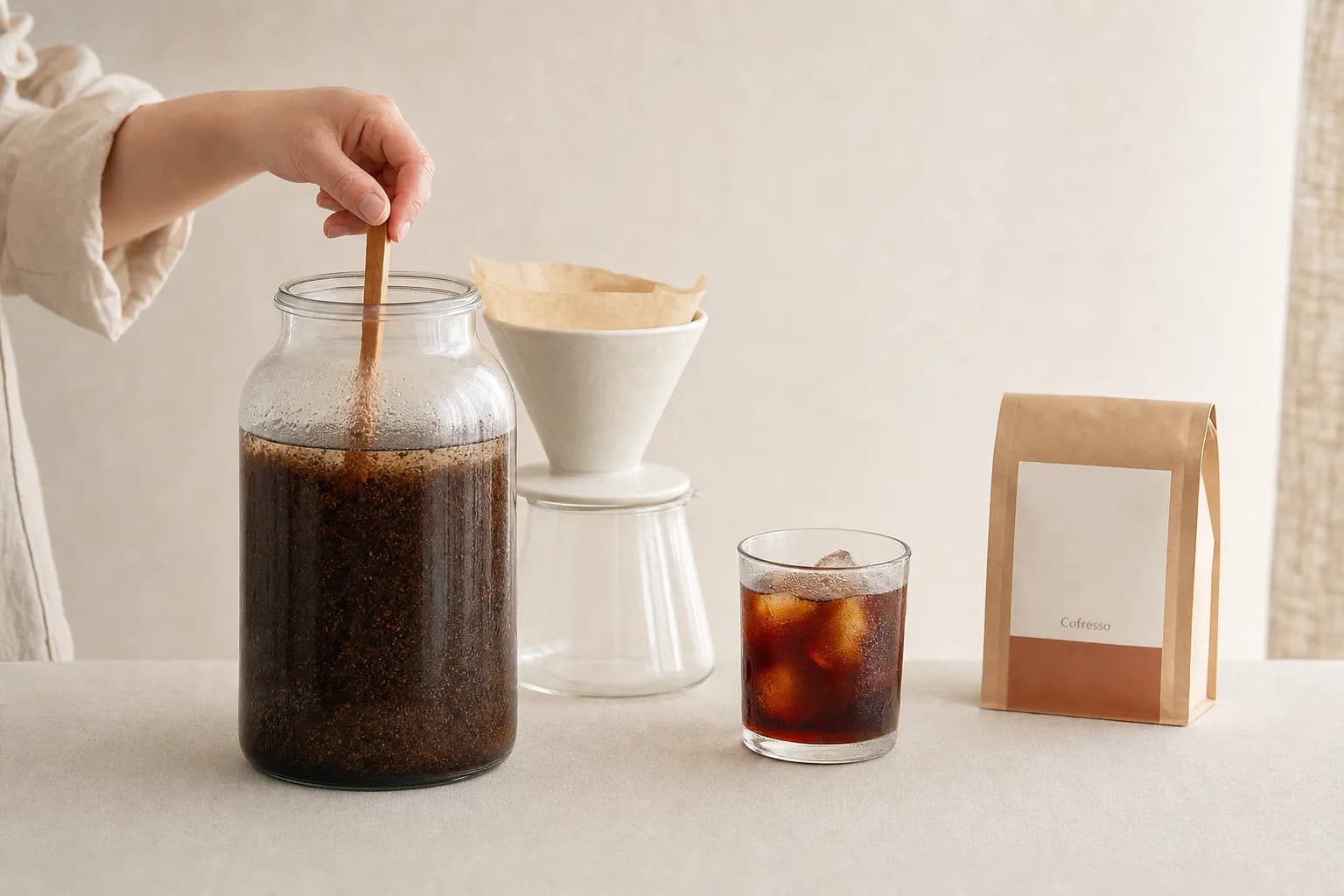 Brewing coffee with the cold immersion method: Cold Brew